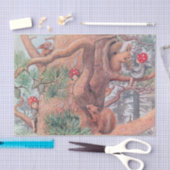 ウッドランドの動物と子供エルサ・ベスコウ 薄葉紙 (クラフト)