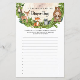 ウッドランドの動物のおむつバッグ