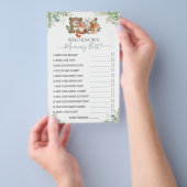 ウッドランドの動物のシャワーあなたはゲームを知っているどのように良い チラシ (ハンドル)