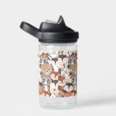 ウッドランドの動物のパーソナライズされた子ども ウォーターボトル (右面)