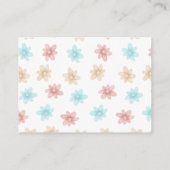 ウッドランドの動物のベビーハリネズミの赤ちゃんシャワー エンクロージャーカード (裏面)