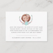 ウッドランドの動物のベビーハリネズミの赤ちゃんシャワー エンクロージャーカード (正面)