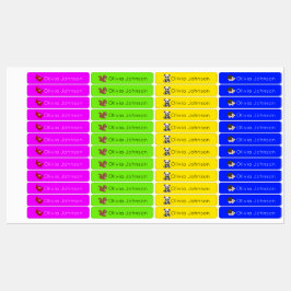 ウッドランドの動物の子どもアイロンの名前 |ネオン服 ラベル