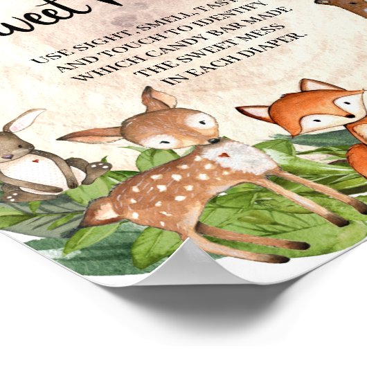 ウッドランドの動物の木は甘い混乱ゲームを推測 ポスター (角)