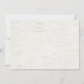 ウッドランドの動物の森の友人の女の子の赤ちゃんシャワー 招待状 (裏面)