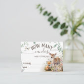 ウッドランドの動物の森の緑の赤ちゃんシャワーゲーム エンクロージャーカード (スタンド正面)