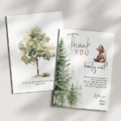 ウッドランドの動物の私たちは赤ちゃんのシャワーを待つことができる サンキューカード