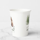 ウッドランドの動物の私たちは赤ちゃんのシャワーを待つことができる 紙コップ (右)