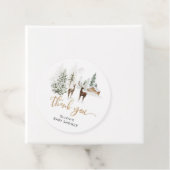 ウッドランドの動物の鹿の赤ん感謝していだのシャワー フェイバータグ (インサイチュ)