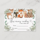 ウッドランドの動物はキャンディーの数を推測 エンクロージャーカード (正面)