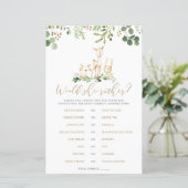 ウッドランドの動物は彼女はむしろ赤ちゃんシャワーのゲームをする (スタンド正面)