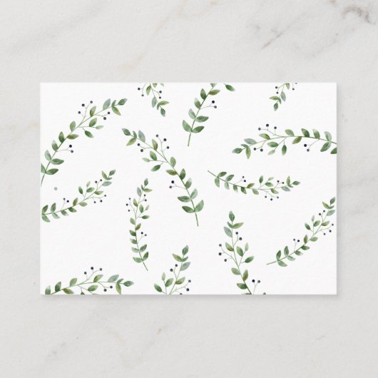 ウッドランドの動物は赤ちゃんシャワーのゲームの数を推測 プレイスカード (裏面)