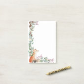 ウッドランドの動物,キツネ,葉,クリスマスベリー ポストイット (デスク上)