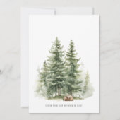 ウッドランドの動物「待てよ！」 赤ちゃんシャワー 招待状 (裏面)