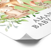 ウッドランドの友人が赤ちゃんシャワーを歓迎 ポスター (角)