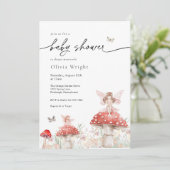 ウッドランドの妖精キノコの赤ちゃん歓迎会 招待状 (スタンド正面)