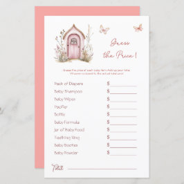 ウッドランドの妖精ピンクの赤ちゃんシャワー価格推測