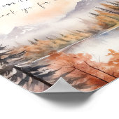 ウッドランドの恵み素朴サインベビーシャワー結婚ズ ポスター (角)