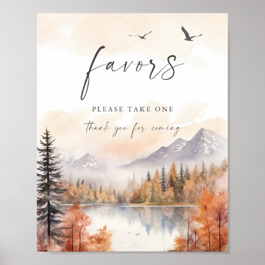 ウッドランドの恵み素朴サインベビーシャワー結婚ズ ポスター (正面)