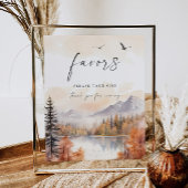 ウッドランドの恵み素朴サインベビーシャワー結婚ズ ポスター