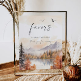 ウッドランドの恵み素朴サインベビーシャワー結婚ズ ポスター