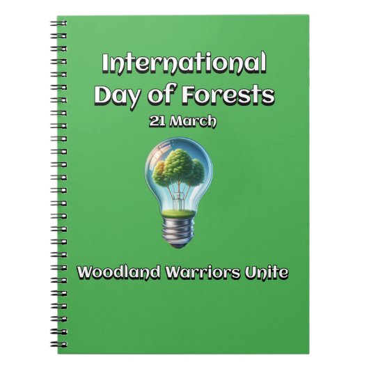 ウッドランドの戦士たちが団結する。森の日(IDF) ノートブック (正面)