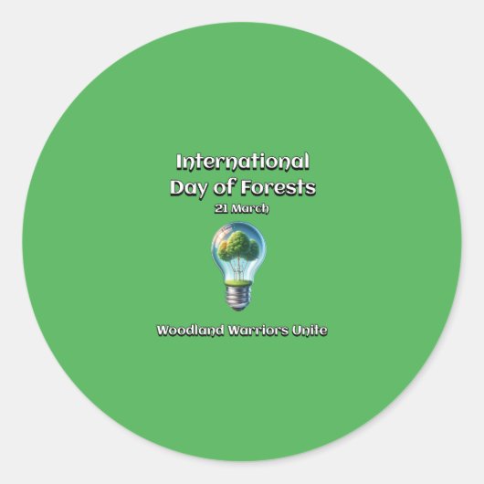 ウッドランドの戦士たちが団結する。森の日(IDF) ラウンドシール (正面)