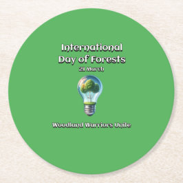 ウッドランドの戦士たちが団結する。森の日(IDF) ラウンドペーパーコースター