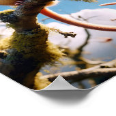 ウッドランドの木に飾り立てたヘイゼルヤマネ ポスター (角)