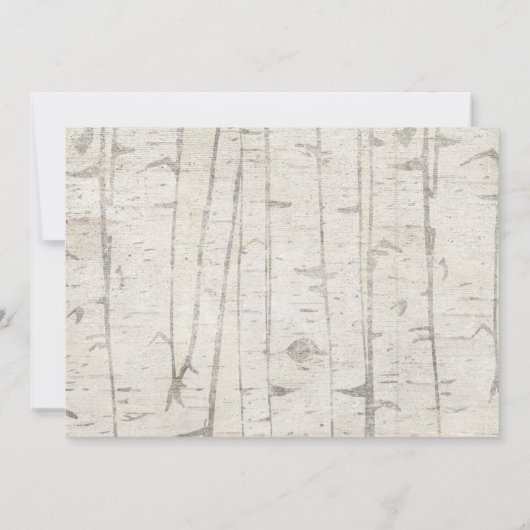 ウッドランドの森かわいい動物の女の子の誕生日の写真 招待状 (裏面)