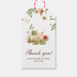 ウッドランドの森のマッシュルームの赤ちゃんシャワーの好意 ギフトタグ