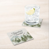 ウッドランドの森の冒険が待ち受ける スクエアペーパーコースター (インサイチュ)