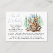 ウッドランドの森の動物の本男の赤ちゃんシャワー エンクロージャーカード (正面)