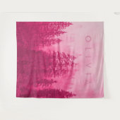 ウッドランドの森の松の木の壁画 | 壁 タペストリー (正面(横))