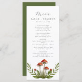 ウッドランドの森の水の色結婚キノコ メニュー (正面/裏面)