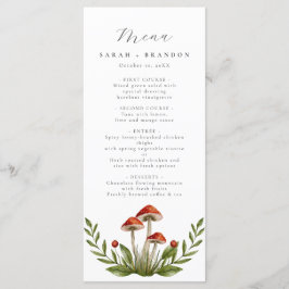 ウッドランドの森の水の色結婚キノコ メニュー