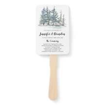 ウッドランドの森の結婚式のプログラムファン