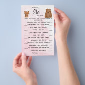 ウッドランドの森の「彼女ならどちらを選ぶ？」ベビーシャワーゲームカード チラシ (ハンドル)