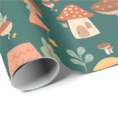 ウッドランドの森キノコ ラッピングペーパー (ロールコーナー)