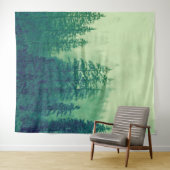 ウッドランドの森林の木の壁画の写真背景 タペストリー (インサイチュ(横))