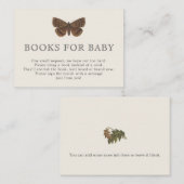 ウッドランドの植物学書で赤ちゃんシャワー用 エンクロージャーカード (正面/裏面)