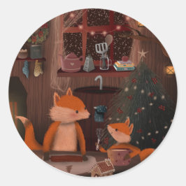 「ウッドランドの温もり」オリジナルのアートワークbyティア ラウンドシール