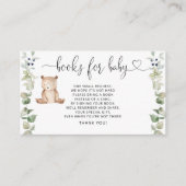 ウッドランドの熊のベビーチケットの囲いカード エンクロージャーカード (正面)