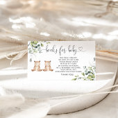 ウッドランドの熊のベビーチケットの囲いカード エンクロージャーカード