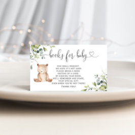 ウッドランドの熊のベビーチケットの囲いカード エンクロージャーカード