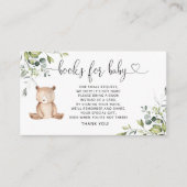 ウッドランドの熊のベビーチケットの囲いカード エンクロージャーカード (正面)