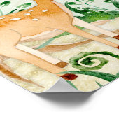 ウッドランドの生き物の動物の鹿キツネうさぎフクロウのアート ポスター (角)