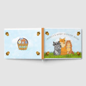 ウッドランドの生き物をテーマにした少年の赤ちゃんシャワー ゲストブック (全面)