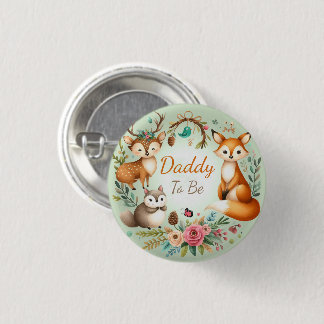 ウッドランドの生物 Daddy To Be Woodland Whimsy 缶バッジ