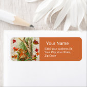 ウッドランドの紅葉の間のフクロウ ラベル (インサイチュ)